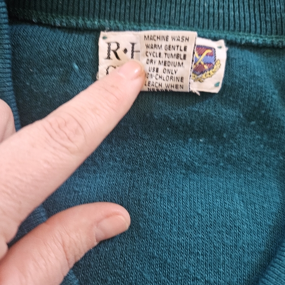 VINTAGE RHM Classic Teal Sweater - Picture 3 of 6